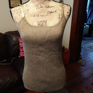 Beautiful gold metallic tank top